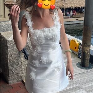 Elliatt Elder Floral Appliqué Minidress